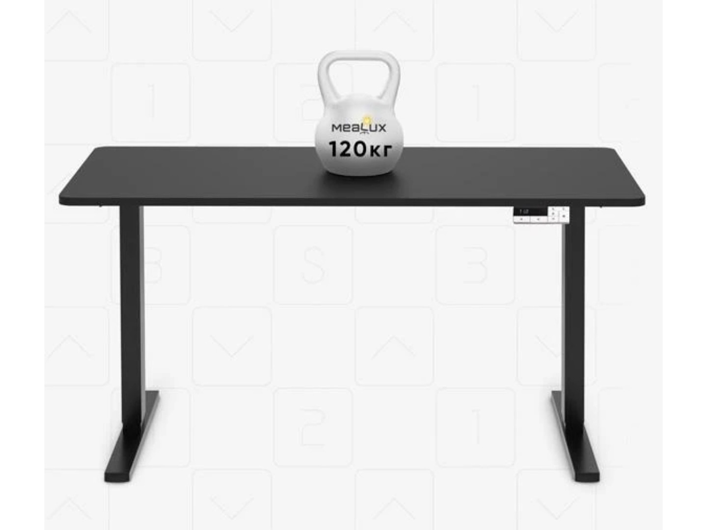 Стіл з електрорегулюванням висоти Mealux PowerDesk Duo Black (EVO-242 Duo B/B) — фото 4